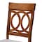 Baxton Studio Lucie Modern and Contemporary Grey Fabric and Walnut Brown Finished Wood 7-Piece Dining Set 176-10544-10520-Zoro - alternate 5